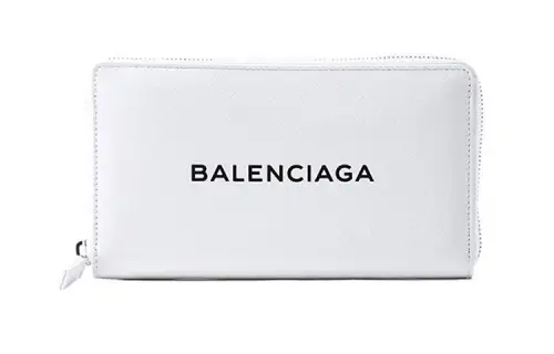 Balenciaga Leather Wallet Women's White