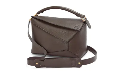 LOEWE Goatskin Geometric Bag, Handbag, Shoulder Bag, Crossbody Bag Medium Women's Taupe