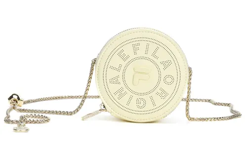 FILA Pu Small Round Bag Crossbody Bag Mini Women's Custard