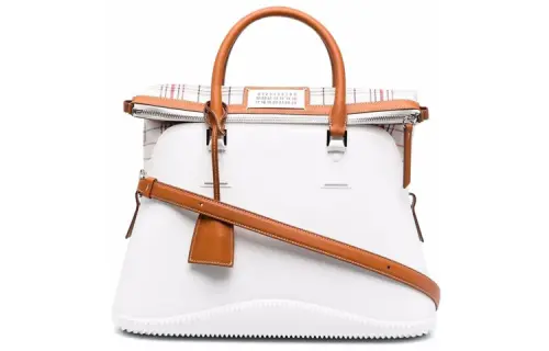 Maison Margiela Cow Leather Shoulder Bag, Crossbody Bag, Handbag Women's White/Brown