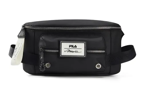 FILA Fabric Crossbody Bag Fanny Pack Mini Men's Black