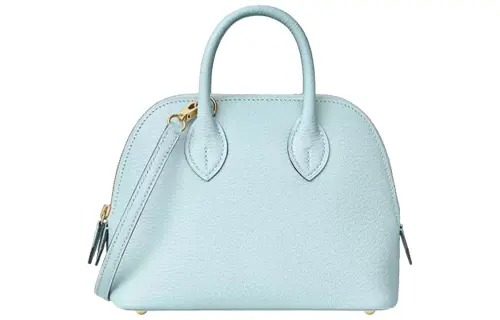 HERMES Bolide Goatskin Handbag, Shoulder Bag, Crossbody Bag Mini Women's Haze Blue