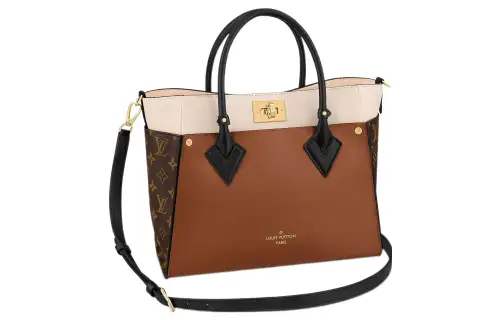 LOUIS VUITTON On My Side Coated Canvas With Cow Leather Tote Bag, Shopping Bag, Handbag, Shoulder Bag, Crossbody Bag