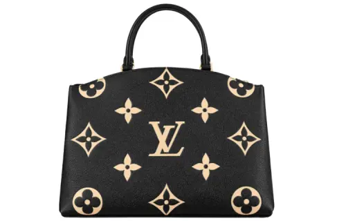 LOUIS VUITTON Grand Palais Grained Calfskin One Shoulder Handbag Women's Black