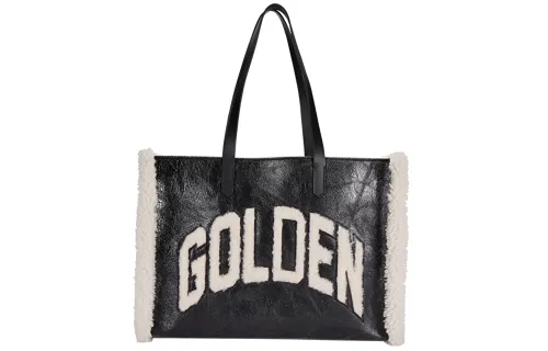 Golden Goose Logo embellished Leather Tote Bag