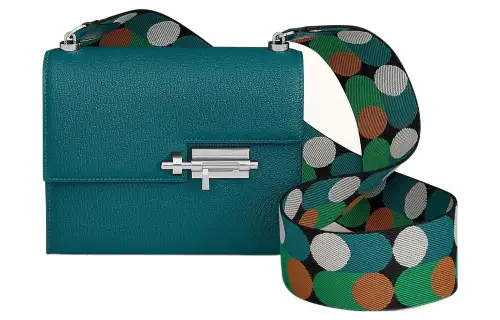 HERMES Verrou Goatskin Crossbody Bag, Shoulder Bag Mini Women's W0 Vert Bosphore Bosphorus Green