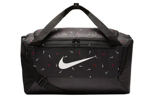 Nike Nike, sports capacious storage system, one-shoulder bag, travel bag, black sports bag for men and women, polyester, for beloved