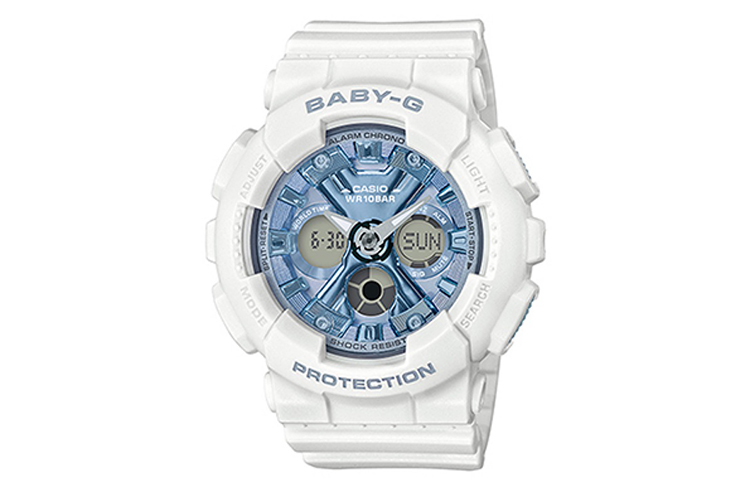 Женские часы Casio BABY-G (бело-синие)