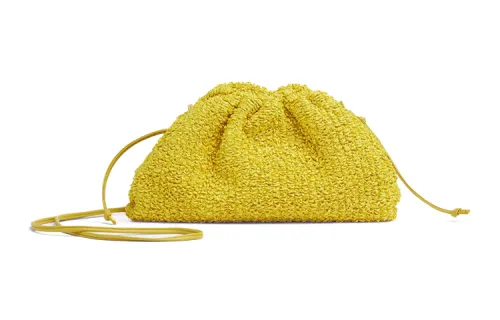 Bottega Veneta Woolen Shoulder Bag Mini Women's Yellow