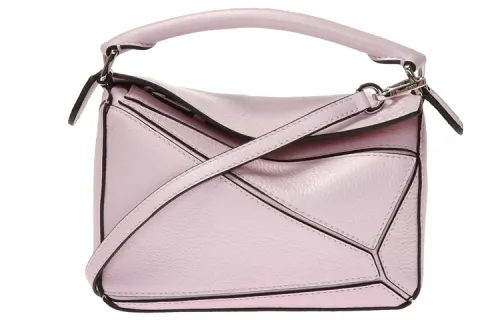 LOEWE Puzzle Leather Crossbody Bag Mini Women's Ice Pink