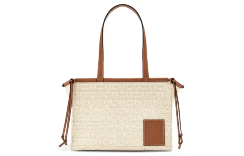 LOEWE Cushion Tote Cow Leather Tote Bag, Shopping Bag, Handbag, Shoulder Bag Women's Beige
