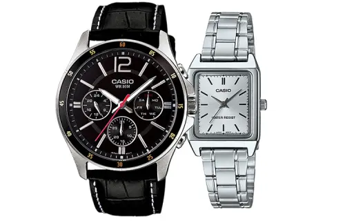 CASIO Unisex Pair Table Series Black Watch