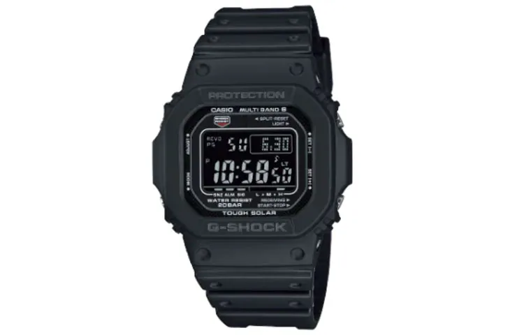 CASIO Digital Square Dial Solar Radio Solar Quartz Movement Resin Strap Watch Men's Watches