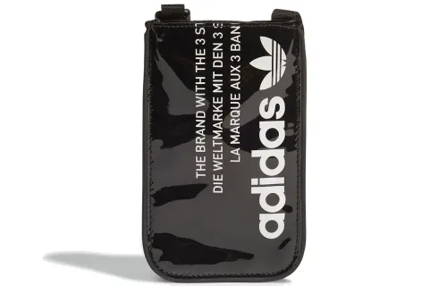 Adidas Originals Artificial Leather Shoulder Bag, Crossbody Bag Regular Unisex Black