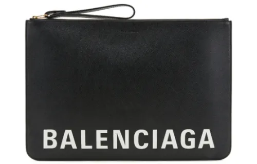 Balenciaga Calfskin Wristband Clutch Men's Black