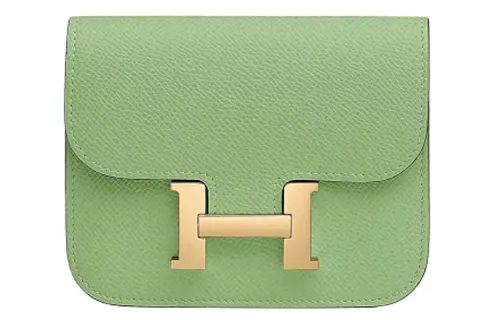 HERMES Constance Slim Gold tone Lock Cow Leather Handheld One Shoulder Crossbody Fanny Pack Women's 3I Avocado Green