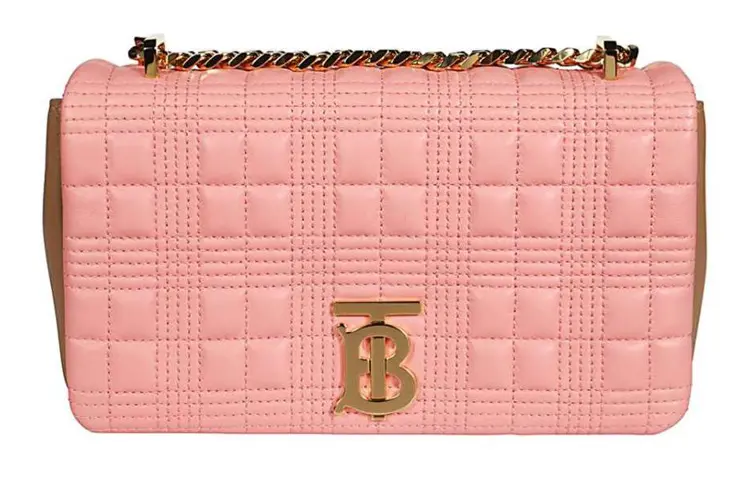 Burberry Lambskin Handbag, Crossbody Bag, Shoulder Bag Small Women's Pink