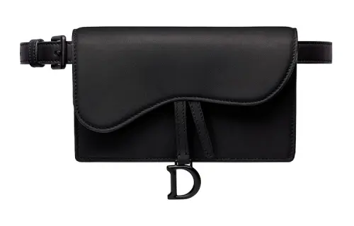 DIOR Saddle Calfskin Shoulder Bag, Crossbody Bag, Fanny Pack Women's Black