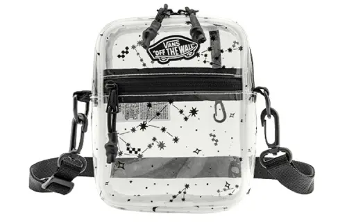Vans Polyester Shoulder Bag, Crossbody Bag Unisex Semi Transparent
