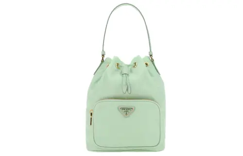 PRADA Re Nylon Recycled Nylon Bucket Bag Handbag Women's Aqua Green
