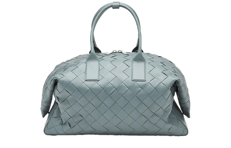 Bottega Veneta Woven Calfskin Handbag Women's Slate Blue