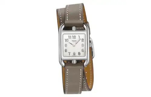 HERMES Cape Cod Collection Wrist Watches Quartz Movement Leather Strap Silver Dial Women's Watch W040246WW00