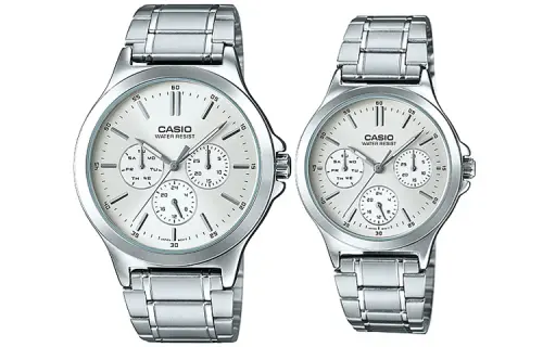 CASIO Unisex Pair Table Series Silver Watch