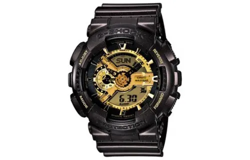 CASIO Women's Liquid Crystal/Analog Dual Display Series Black Watch GA-110BR-5A