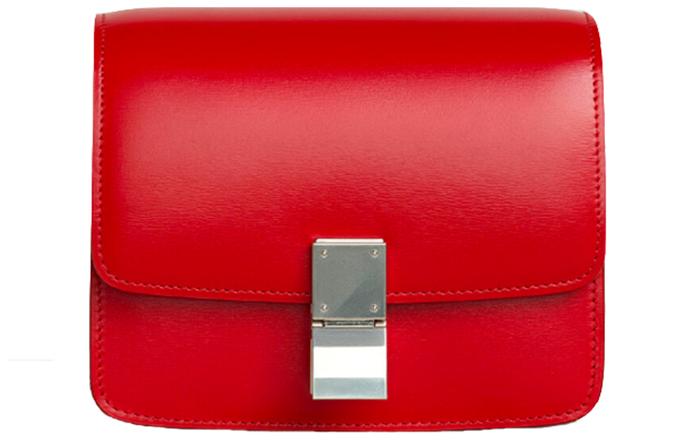 Женская сумка CELINE Classic Box (красная) — фото 1