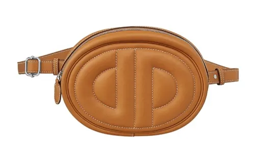 HERMES In The Loop Swift Leather Fanny Pack Women's Sesame