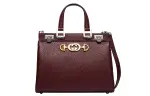 GUCCI Zumi Leather Shoulder Bag, Crossbody Bag, Handbag Small Women's Dark Red