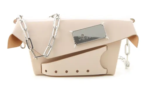 Maison Margiela Leather Box Bag, Dumpling Bag, Shoulder Bag, Crossbody Bag Women's Flesh