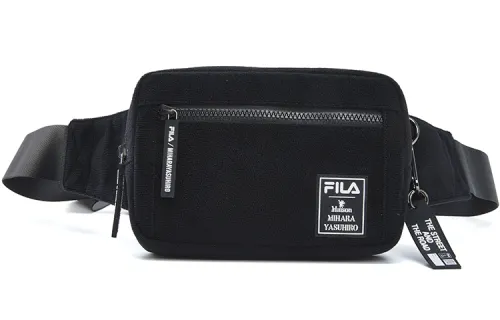 FILA Fabric Crossbody Bag, Fanny Pack Regular Unisex Jet Black