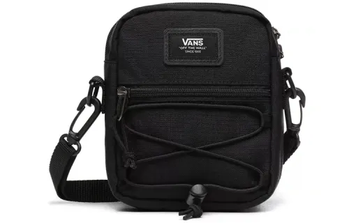 Vans Nylon Fabric Shoulder Bag, Crossbody Bag Regular Unisex Black