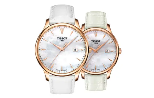 TISSOT Junya Collection Quartz Movement Unisex Watch 42mm Mother of Pearl Color Watch Dial Stainless Steel Case