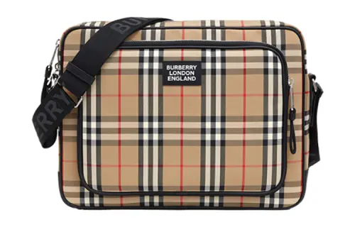 Burberry Cotton Messenger Bag, Crossbody Bag, Shoulder Bag Men's Beige