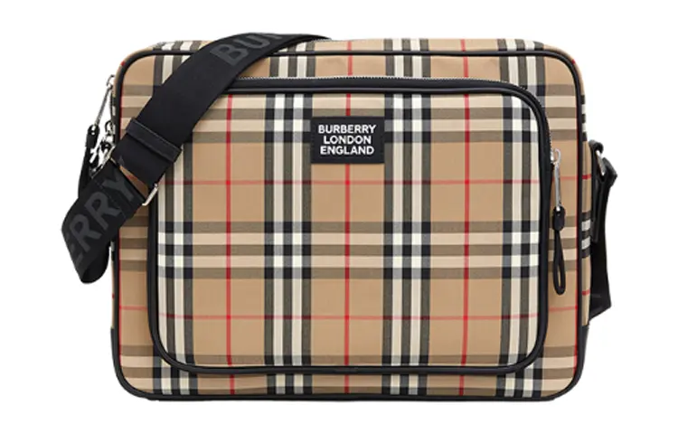Burberry Cotton Messenger Bag, Crossbody Bag, Shoulder Bag Men's Beige