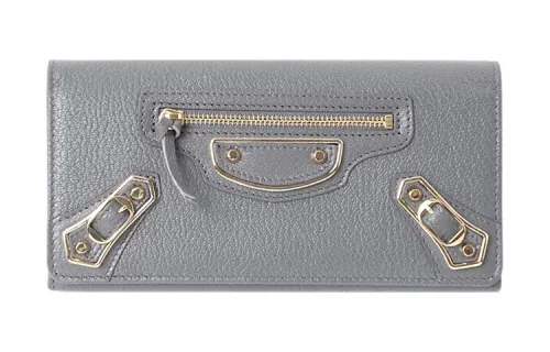 Balenciaga Sheepskin Wallet Women's Gray