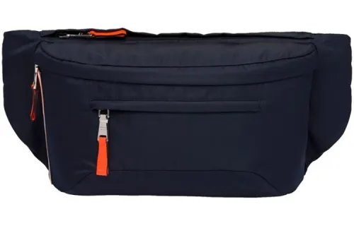 PRADA Zip Closure Nylon Fanny Pack Unisex Dark Blue