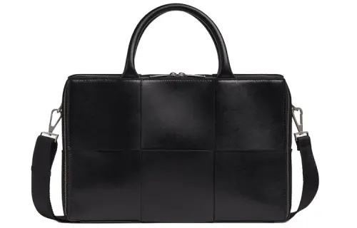 Bottega Veneta Calfskin Briefcase Unisex Black