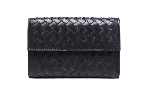 Bottega Veneta Bottega Veneta Luggage Collection Cow Leather Bag, Wallet Small Men's Black