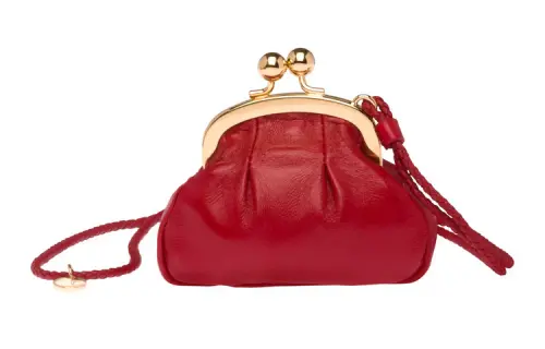 MIU MIU Soft Sheep Leather Clutch Mini Women's Red