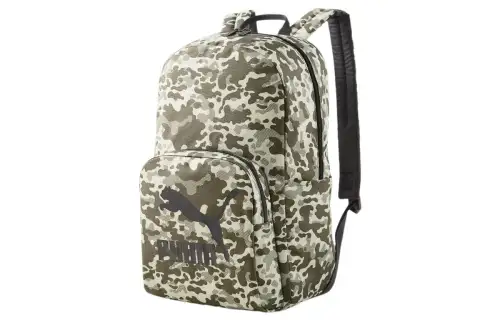 PUMA Polyester Backpack Double Shoulder Unisex Green Camouflage