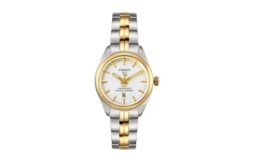 TISSOT PR100 Collection Quartz Movement 100m Waterproof Women's Watch 33mm White Dial Stainless Steel Case