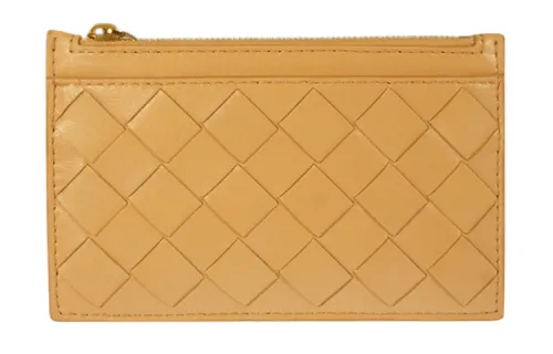 Bottega Veneta Square Leather Key Pouch Women's Brown