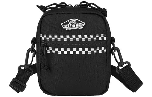 Vans Polyester Shoulder Bag, Crossbody Bag Unisex Black