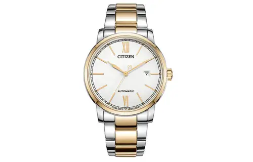 CITIZEN 30m Water Resistant Mechanical Movement Stainless Steel Strap Watch Men's Watches White Dial