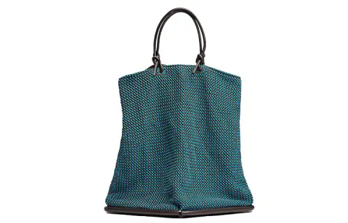 Bottega Veneta Cotton Handbag Large Women's Duck Green/Raven