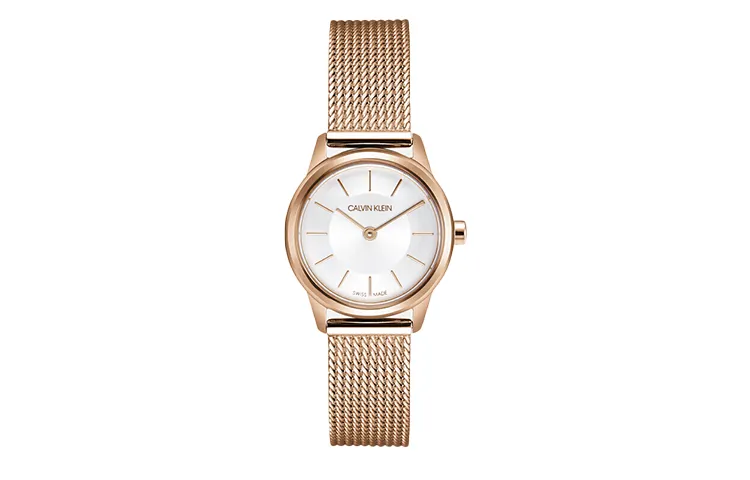 CALVIN KLEIN CK Quartz Wrist Watch Quartz Movement Stainless Steel Strap Silver Dial Women's Watch 30m Water Resistant