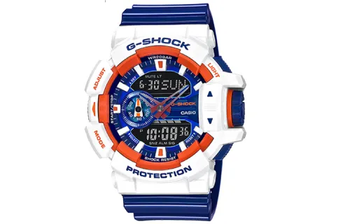 CASIO Men Liquid Crystal/Analog Dual Display Series Blue Watch GA-400CS-7A